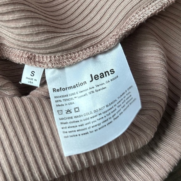 Reformation Gigi Ribbed Knit Mini Dress in Blush Pink Sz S - Picture 10 of 10